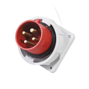 Saipwell IP67 4P 32A CEE/IEC Panel Mounted Plug 3 2 Pin 4 Pin 5 Pin 16 A / 32 A Industrial Plug & And Socket