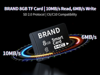 Carte mémoire TF Mini SD en vente chaude, 2 Go-16 Go, plastique OEM pour téléphones mobiles MP4 et appareils photo, classe 10 U1/U3