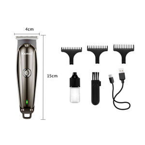 Tondeuse à cheveux électrique Kemei, corps métallique 15 cm, rechargeable par USB, batterie Li-Ion, usage domestique - Product Image 1