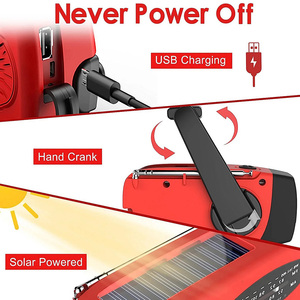 Multifunctional FM Radio Outdoor Emergency Hand-crank Generator Solar Mobile Phone Charging Lighting <b>Table</b> <b>Lamp</b> - Product Image 3
