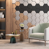 Panneaux muraux 3D en cuir PVC souple hexagonal, papiers peints, revêtement mural pour la décoration de la maison