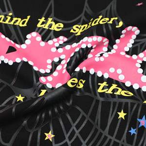 Felpa con Cappuccio Classica in Cotone con Stampa Multicolore a Ragnatela Autunnale, Vestibilità Ampia - Product Image 4