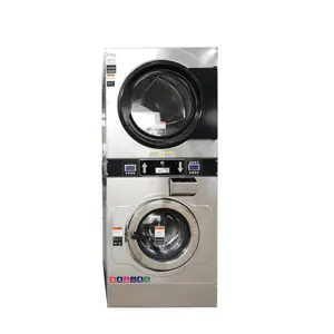 Máquina de lavar roupa industrial operada por moedas, 22kg, venda quente, secador, máquina de lavar roupa para lavanderia
