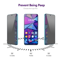 Protection d'écran en verre trempé HD 9H anti-espionnage, colle intégrale, 2.5D, ultra-mince pour Redmi Note 13/8/9/10/11/12 Pro Ultra Plus