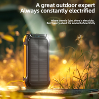 Chargeur solaire multifonction, batterie externe 65W, étanche, PD22.5W, charge rapide sans fil magnétique, double USB, micro USB, camping, voyage