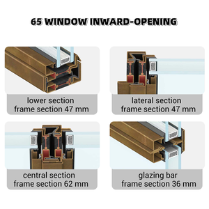 <strong>Custom</strong> Thermal Insulation Energy Conservation Safety Framed Glass French Casement <strong>Window</strong> for Modern Buildings - Product Image 5