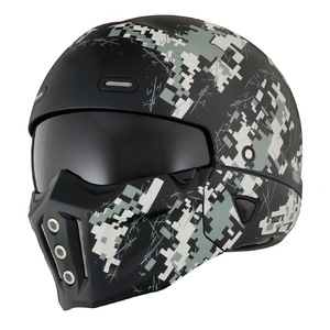 Casque intégral camouflage unisexe homologué DOT, visière rabattable en ABS, taille XL, pour toutes les saisons - Product Image 1