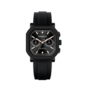 Đồng Hồ Nam Thời Trang, Dây Cao Su Silicon Với Bộ Máy <span class=keywords><strong>Seagull</strong></span> ST1901, Mặt Vuông Lớn, Chống Nước, Đồng Hồ Cơ Tự Động - Product Image 1