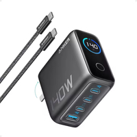 Adaptateur secteur rapide multi-appareils Anker Zolo 140W 4 ports à technologie GaN avancée pour Macbook
