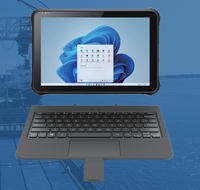 Tableta Industrial Resistente con Pantalla de 12.2 Pulgadas, Certificación MIL-STD-810G, Windows 11 y Escáner de Código de Barras