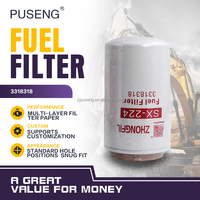 Filtre à liquide de refroidissement 3318318 pour moteur Cummins QSB6.7 QSC8.3 Excavateur |   Élément filtrant à eau à visser