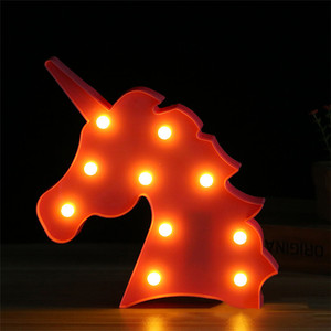 Lámpara de mesa con forma de unicornio para decoración de dormitorio infantil, luces Led de noche con dibujos animados de animales - Product Image 5