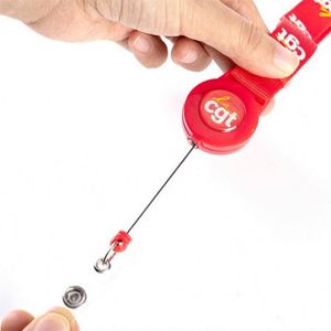Cheap Custom Design <b>Polyester</b> Sublimation Printing Logo Neck Keychain Retractable Easy to Pull <b>Lanyard</b> - Product Image 4
