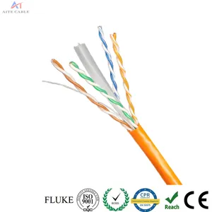 베어 구리 Cat6 23AWG UTP/FTP/SFTP 네트워크 Lan 케이블