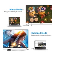 Adaptador DP a HD Macho-Macho de 1.8m, 1080P 2K 3D HDTV, PVC, Cobre Puro, en Bolsa de Polietileno