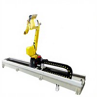 Nouvelle machine de palettisation QIGE Robot à 7 axes, robuste, avec rail de déplacement, crémaillère, module de table coulissante et portique de levage