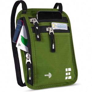 Échantillon Gratuit : Portefeuilles de Voyage Personnalisés, Pochette Bandoulière RFID pour Passeport, Sac de Cou Étanche pour Passeport - Product Image 1