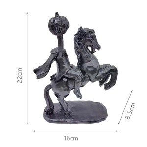 Halloween Headless Horseman Resin Figurine Indoor Decor Durable <b>Animal</b> Shape - Product Image 3