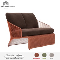 Ensemble de canapé, table basse et chaises en métal durable et moderne pour patio, terrasse, jardin, balcon