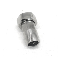HOYU Pipa Pas Dibuat Khusus Union Casting Stainless Steel Konektor Meter Air Kran Kamar Mandi O-ring Konektor Lurus