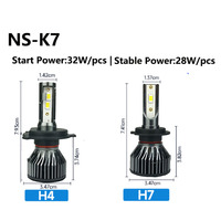 Phare LED K7 60W H1 300% plus lumineux Accessoires auto H3 880 Ampoule LED 6500K Vente en gros Ampoule LED automobile