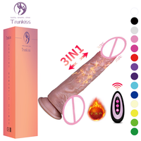 Kabelloser Ferngesteuerter Automatischer Vibrator für Erwachsene mit 10 Vibrationsstufen, 3-Teiliger Teleskopfunktion und Intelligenter Heizfunktion