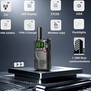 Walkie Talkie Ptt portátil E23 con pantalla Led, linterna, radio de jamón más pequeña para Chase Climb Hotel Restaurant Trolling - Product Image 2