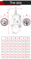 Carb 2T/4T P.W.K 21/24/26/28/30/32/34mm. Assy. Carburateur de moteur de moto résistant à l'usure pour moto de course 50-350CC