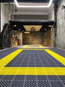 Garage Interlocking PP Flooring <strong>Tiles</strong> Anti-Scratch SPC Click Lock for Hotel Apartment Villa 4S Car Wash Shop - Product Image 3