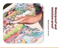 Puzzle en plastique pour adultes de 500 pièces, animaux, haute difficulté, vernissage UV, bricolage, jouet éducatif de décompression, boîte en carton