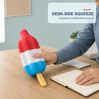 Jouet anti-stress en TPE souple à récupération lente, en forme de bâtonnet de glace, résistant aux déchirures, grand format
