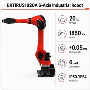 Robot industriel 6 axes BRTIRUS1820A 20 kg 1850 mm ±0,05 mm pour soudage, palettisation, manutention, assemblage, machine de rectification, entretien de machines, IP54 - Product Image 1