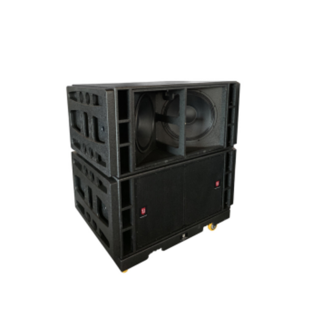 Dual 18-Inch Subwoofer System T.I Pro Audio Professional Full Range 3000W RMS/5000W Peak Black Emery Paint Plywood