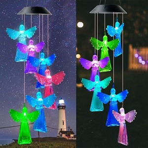 Campana de Viento Solar con Forma de Mariposa, Luz LED, Decoración Colgante para Jardín Exterior, Resistente al Agua, Alimentada por Energía Solar - Product Image 5