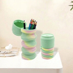 Estuche para Lápices de Gel de Sílice con Color Degradado Personalizable al por Mayor, Duradero, Novedoso, con Cierre de Cremallera, Plegable y Expandible, para la Escuela y la Oficina - Product Image 1