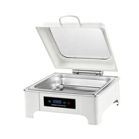Chauffe-Plat Électrique de Luxe en Acier Inoxydable, Réchaud de Buffet 6L 400W pour Traiteur, Hôtel, Restaurant, Fêtes