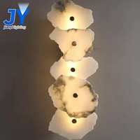 Lampes murales LED au design moderne et luxueux, éclairage blanc chaud, villa, chambre à coucher, fer, albâtre, lampes murales LED