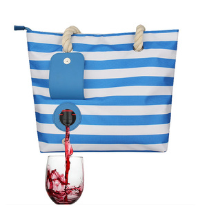 <span class=keywords><strong>Porte</strong></span>-<span class=keywords><strong>bouteille</strong></span> de vin de plage de poche de grande capacité étanche pour sac de plage fourre-tout de piscine - Product Image 3