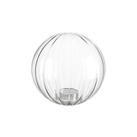 Offre Spéciale En Verre Borosilicate Clair Boule Abat-jour avec Filetage Intérieur Transparent Abat-Jour En Verre
