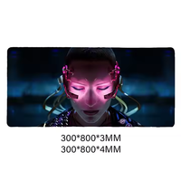 Tigerwings vente chaude conception personnalisée Cyberpunk 2077 tapis de souris de jeu 300*800mm anti-dérapant tapis de bureau personnalisé