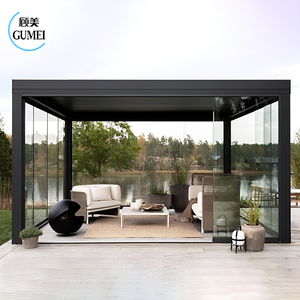 Pergola étanche en Aluminium motorisé <span class=keywords><strong>avec</strong></span> télécommande, à bas prix, toit évidé étanche, à télécommande, offre spéciale - Product Image 4