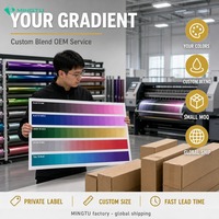 Film Vinyle Adhésif Dégradé Personnalisé OEM pour Covering Automobile, Effet Couleur Changeante, PVC TPU, Sans Bulles, 1.52x17m, Vente en Gros Usine