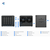 DS925+ NAS 4-Bay AMD Ryzen V1500B Quad Core 4GB ECC Dual 2.5GbE M.2 NVMe Cache Penyimpanan yang Dapat Diperluas untuk SMB & Departemen