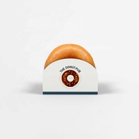 Vente en gros, emballage en papier alimentaire jetable, boîte de beignets individuelle avec logo