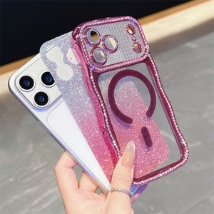 เคส TPU เคลือบอิเล็คโทรเพลทไล่ระดับสีสุดหรูสำหรับ iPhone 17 PRO MAX 16 WAVE สำหรับ iPhone 17 PRO MAX เคสโทรศัพท์กากเพชรแวววาวสุด2025 - Product Image 2