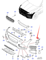 Pour Jaguar F-PACE 2016-2020 sport style édition limitée pare-chocs avant conduit d'admission d'air T4A6248 T4A6249 support de montage