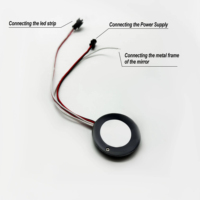 Interrupteur tactile intelligent en métal de haute qualité 12V 5A 60W avec capteur de temps et contrôle CCT pour salle de bain, induction IP20