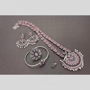 Juego de Joyería de Moda en Color Rosa Claro Oxidado y Plateado Jewelemarket 11714348LPI - Product Image 2