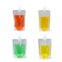Pochettes souples en PE avec bec verseur, refermables, autoportantes, avec impression en héliogravure, résistantes à l'humidité pour jus, café, lait, bière et autres liquides