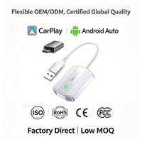 Adaptateur sans fil compatible CarPlay, câble USB, Plug and Play, connexion automatique, navigation, musique, appels, écran du véhicule
